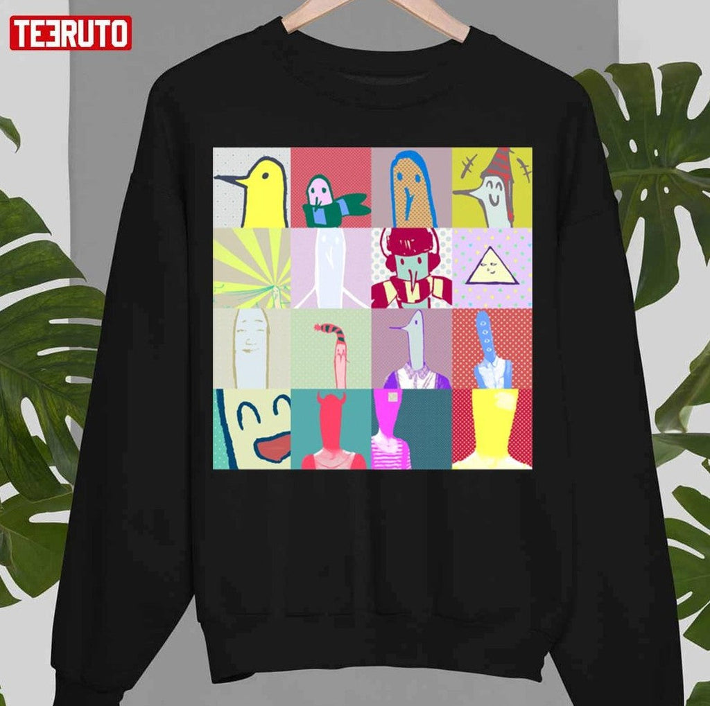 Punpun Grid Print Unisex Sweatshirt