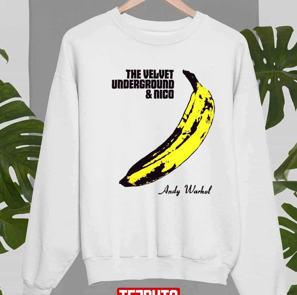 Andy Warhol's Velvet Underground Famous Banana Design Unisex Sweatshirt