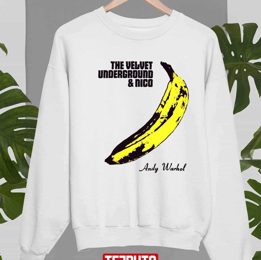 Andy Warhol's Velvet Underground Famous Banana Design Unisex Sweatshirt
