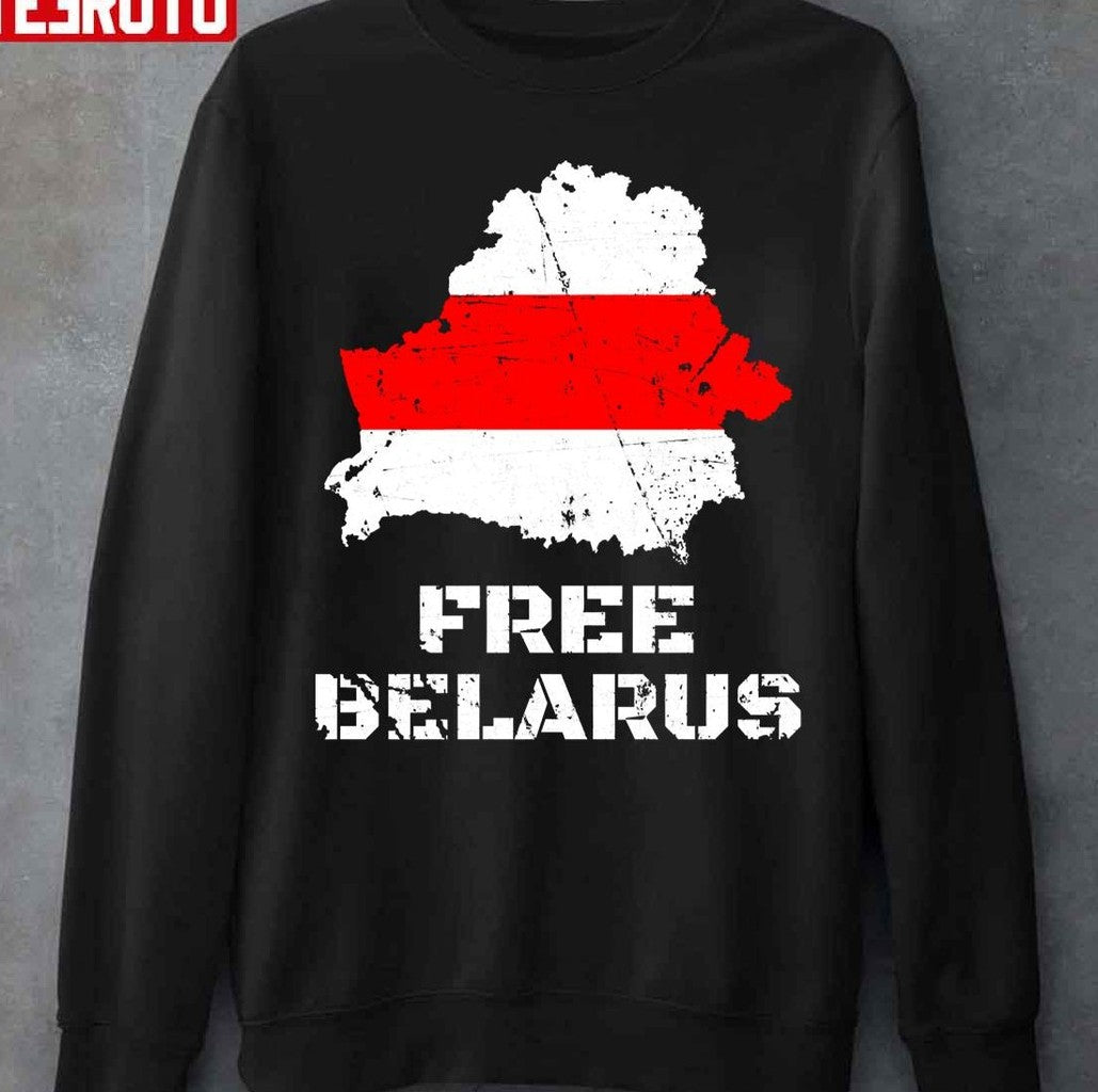 Belarus Flag Map Belarus Free Belarusian Unisex T-Shirt