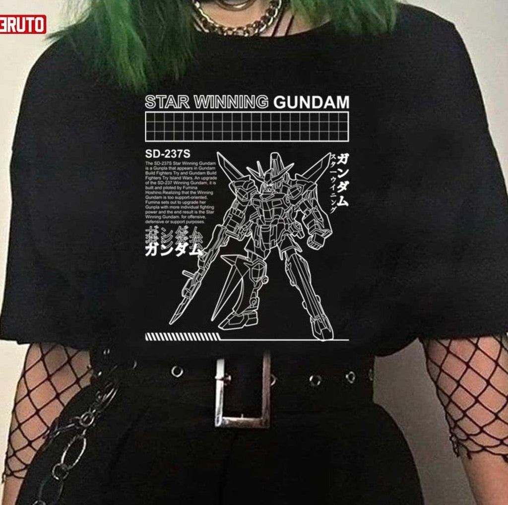 Star Winning Gundam Sd 237s Black White Unisex T-Shirt