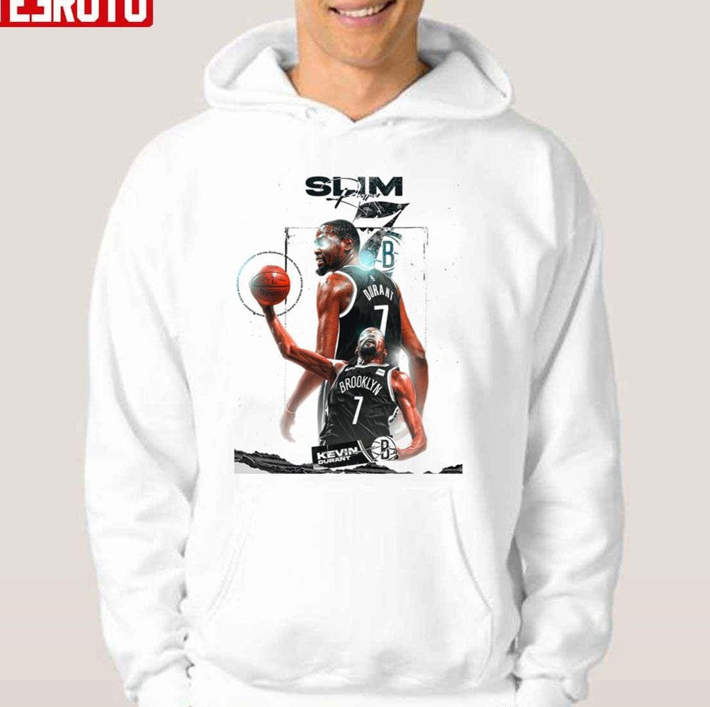 Number 7 Kevin Durant Basketball Brooklyn Unisex Hoodie