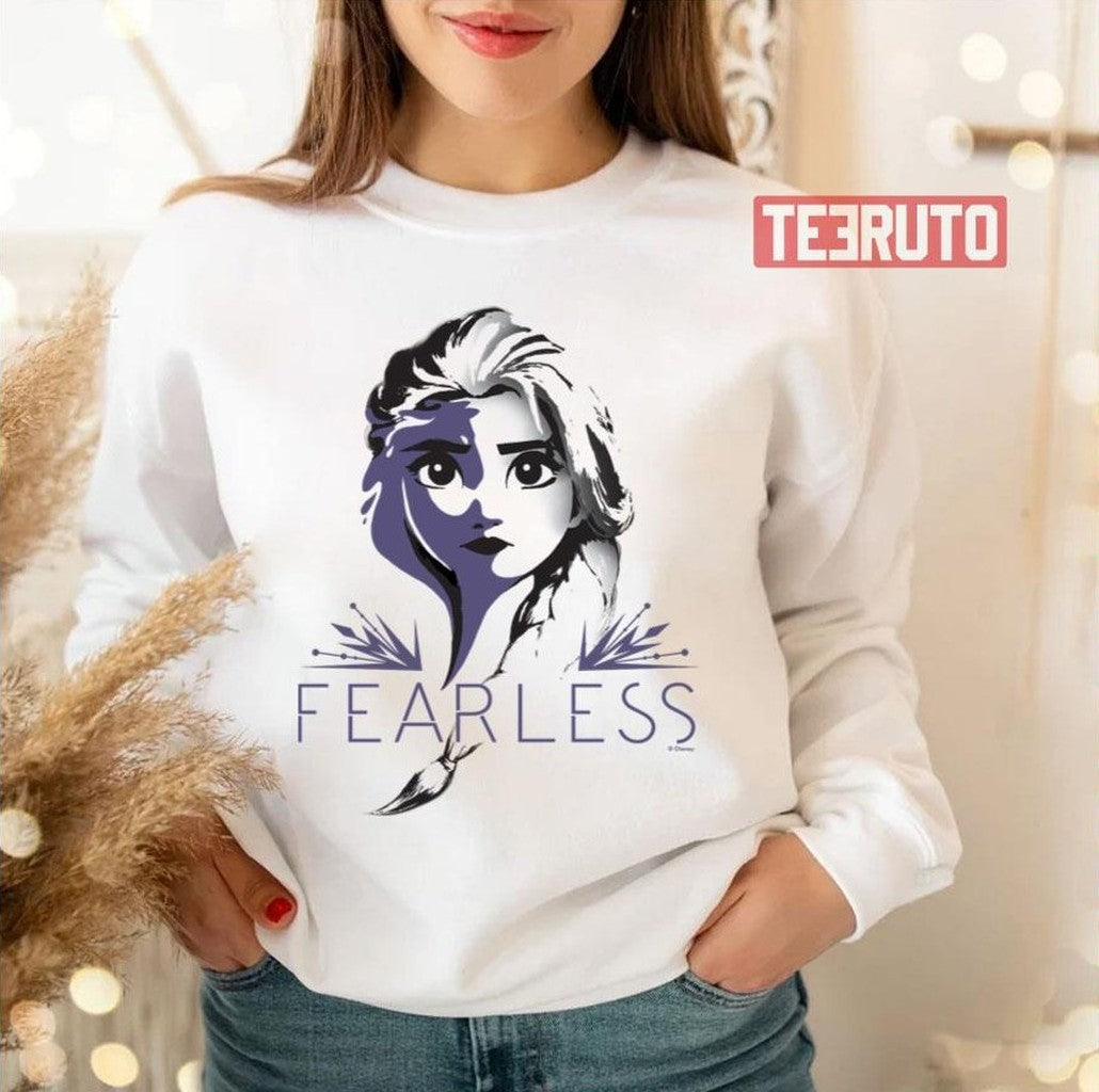 Black And White Elsa Fearless Frozen Unisex T-Shirt