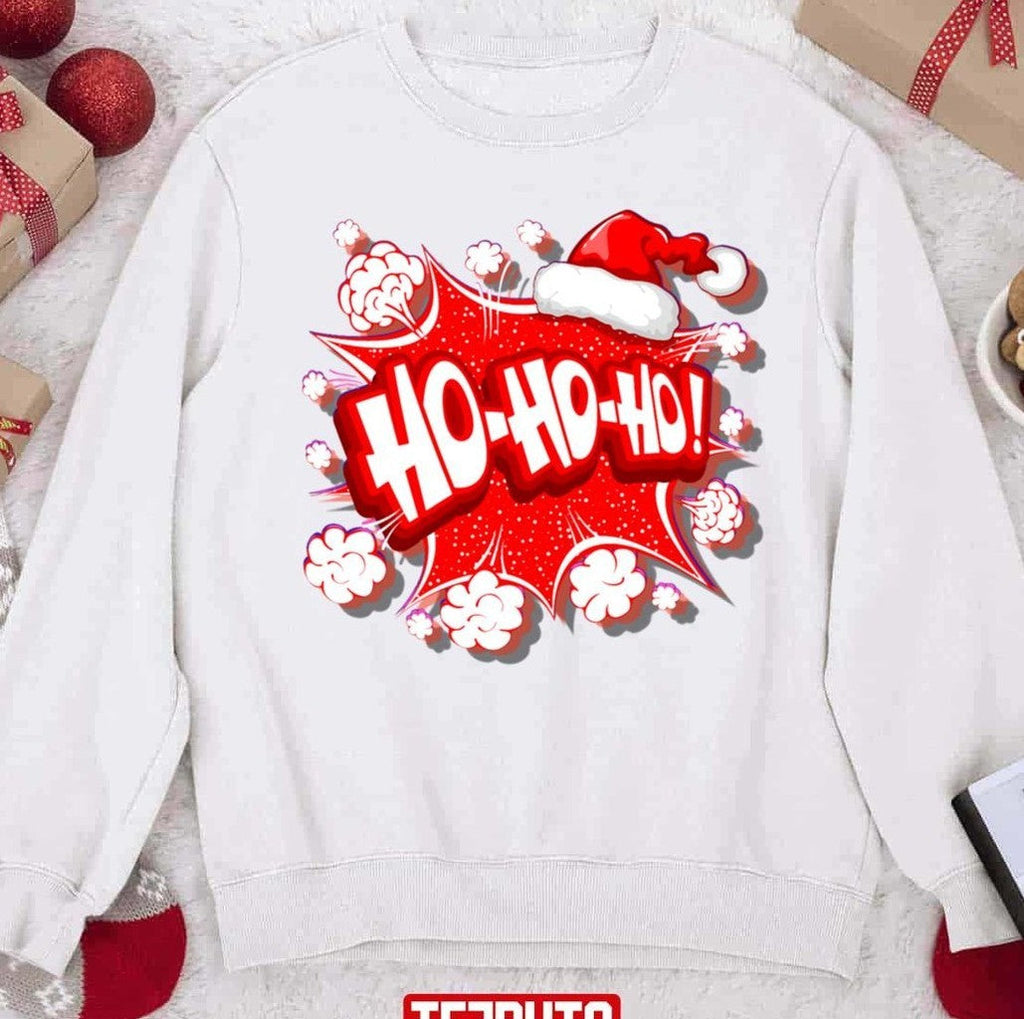 Red Christmas Boom Hohoho Unisex Sweatshirt