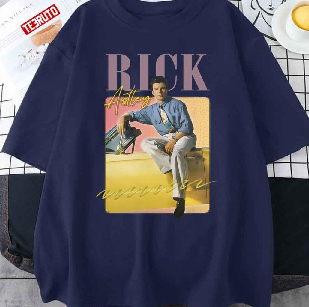 80s Vibin' Aesthetic Design Singer Rick Astley Unisex T-Shirt