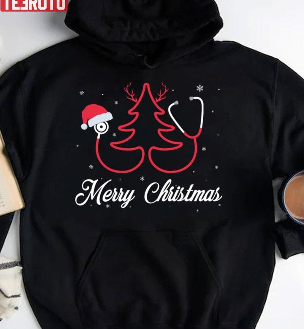 Stethoscope Nurse Christmas Tree Nurse Christmas Sweatshirt
