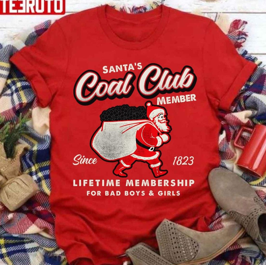 Santa's Coal Club Member Christmas Unisex Sweatshirt