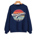 Retro Oklahoma Distressed Sunset Design Unisex Sweatshirt