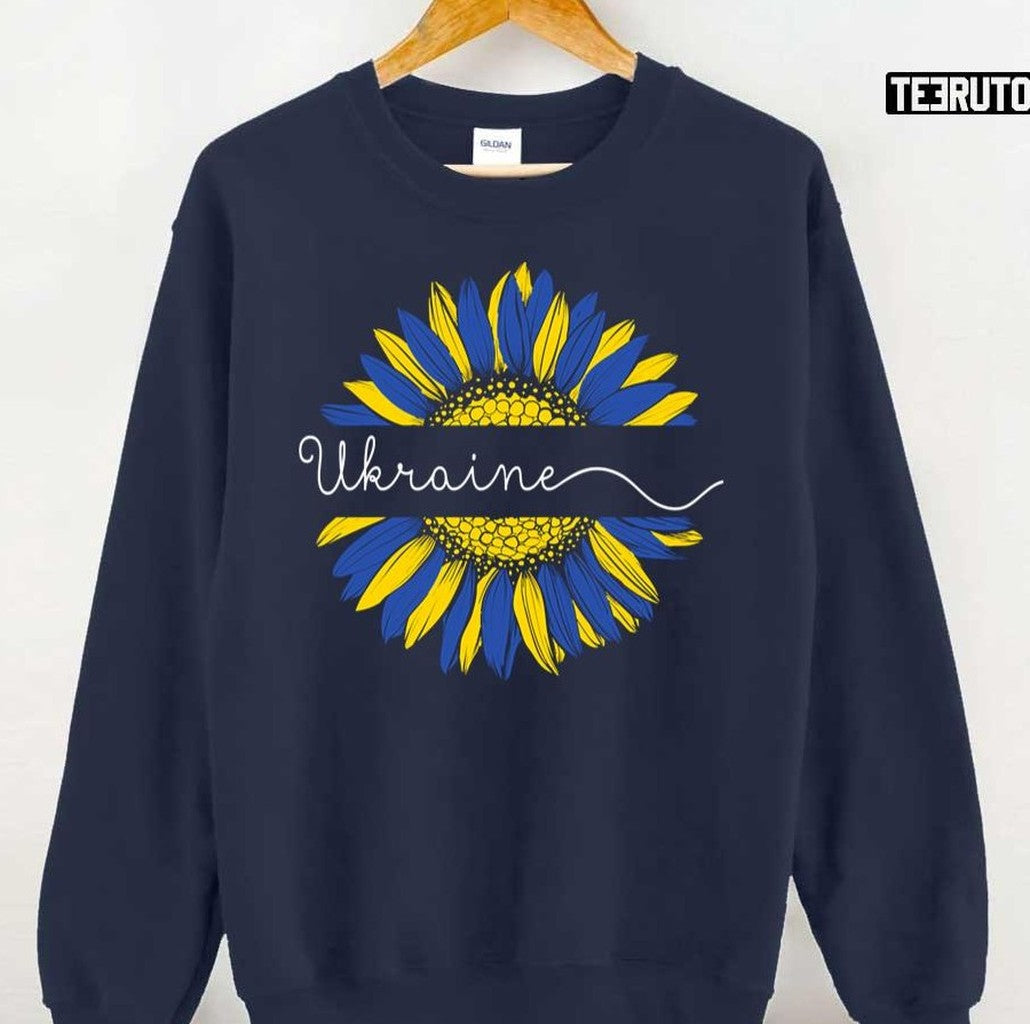 Sunflower On The Ukrainian Unisex T-Shirt
