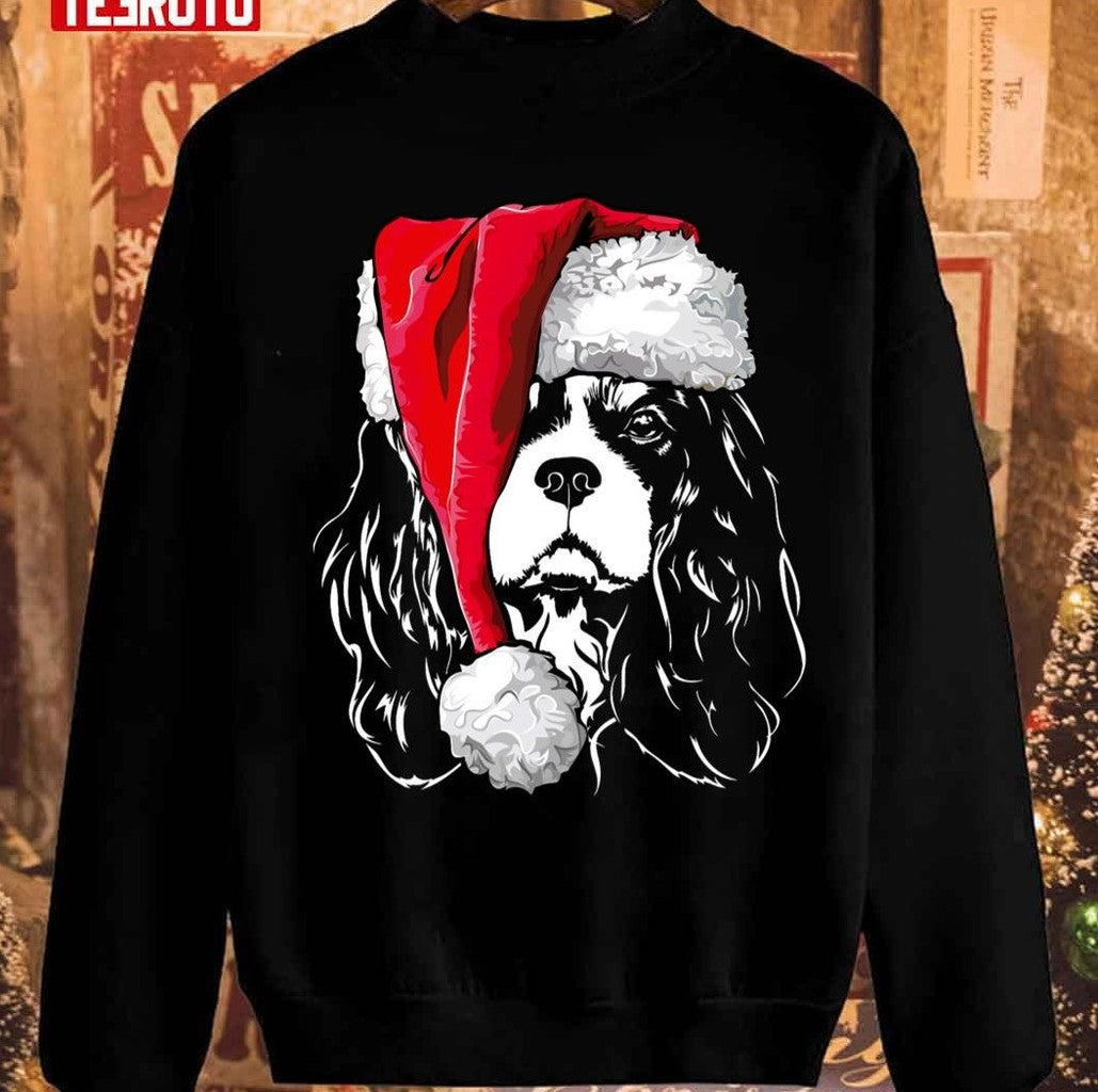 Santa Cavalier King Charles Spaniel Christmas Dogs Sweatshirt