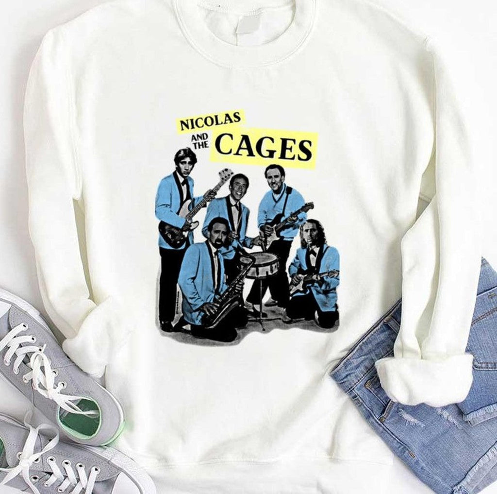Nicolas And The Cages Nic Cage Band Design Unisex T-shirt