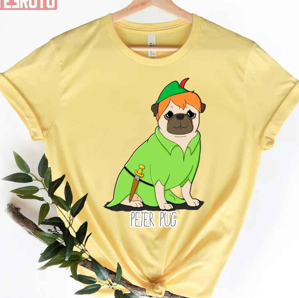 Peter Pug Cute Dog Peter Pan Unisex T-Shirt