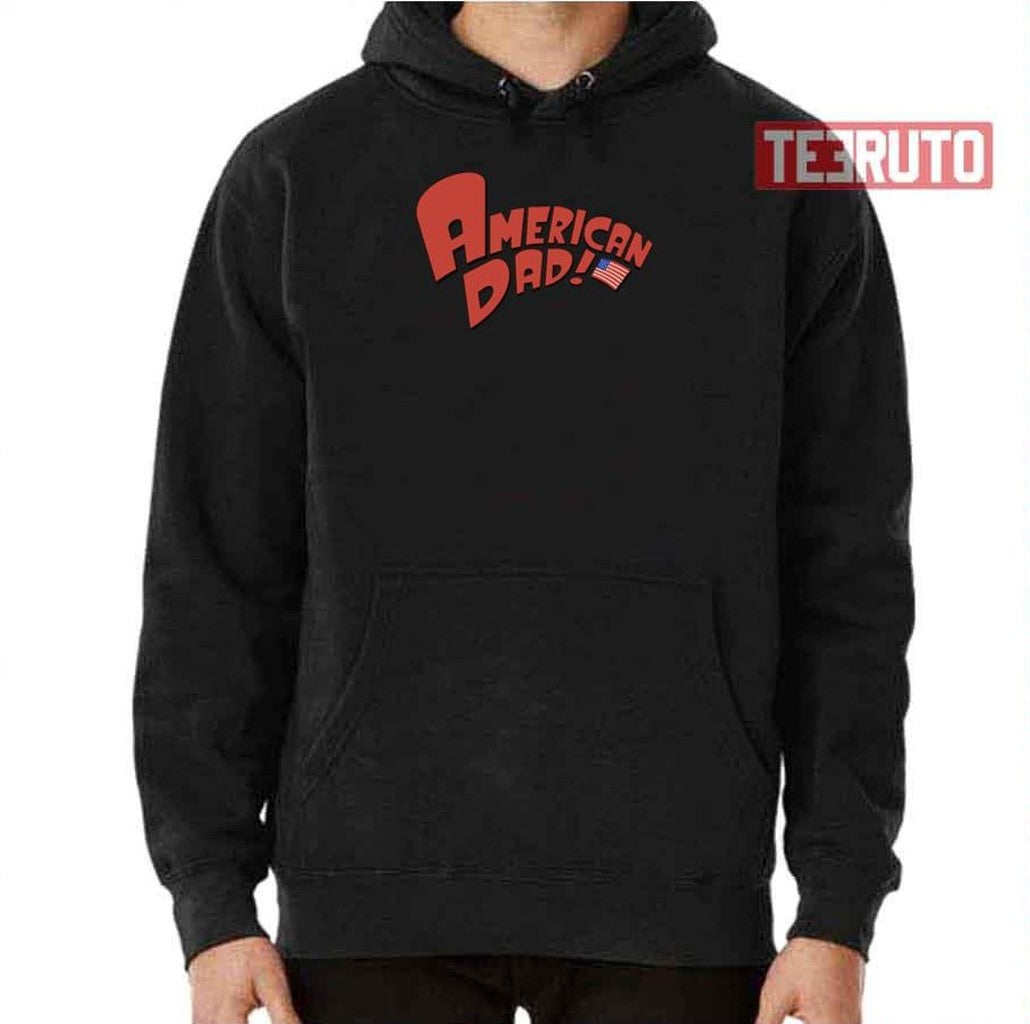 Red Text American Dad Logo Unisex T-Shirt