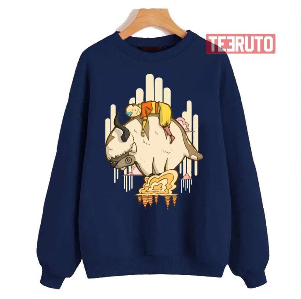 Appa Aang Flying Pet Avatar The Best Airbender Unisex Sweatshirt