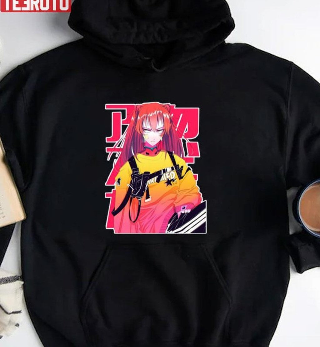 Asuka Langley Evangelion Collection Streetstyle Japanese Artwork Unisex T-shirt