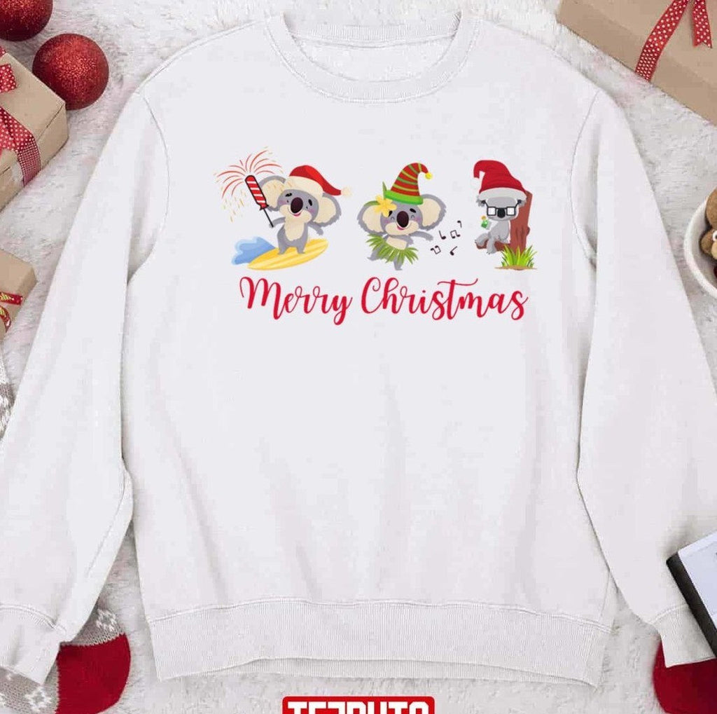 Australian Christmas With Merry Koalas Unisex Sweatshirt