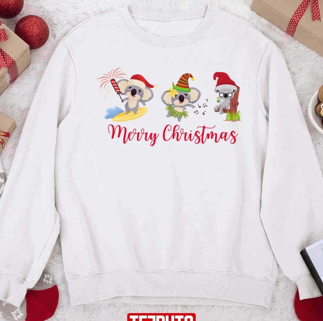 Australian Christmas With Merry Koalas Unisex Sweatshirt