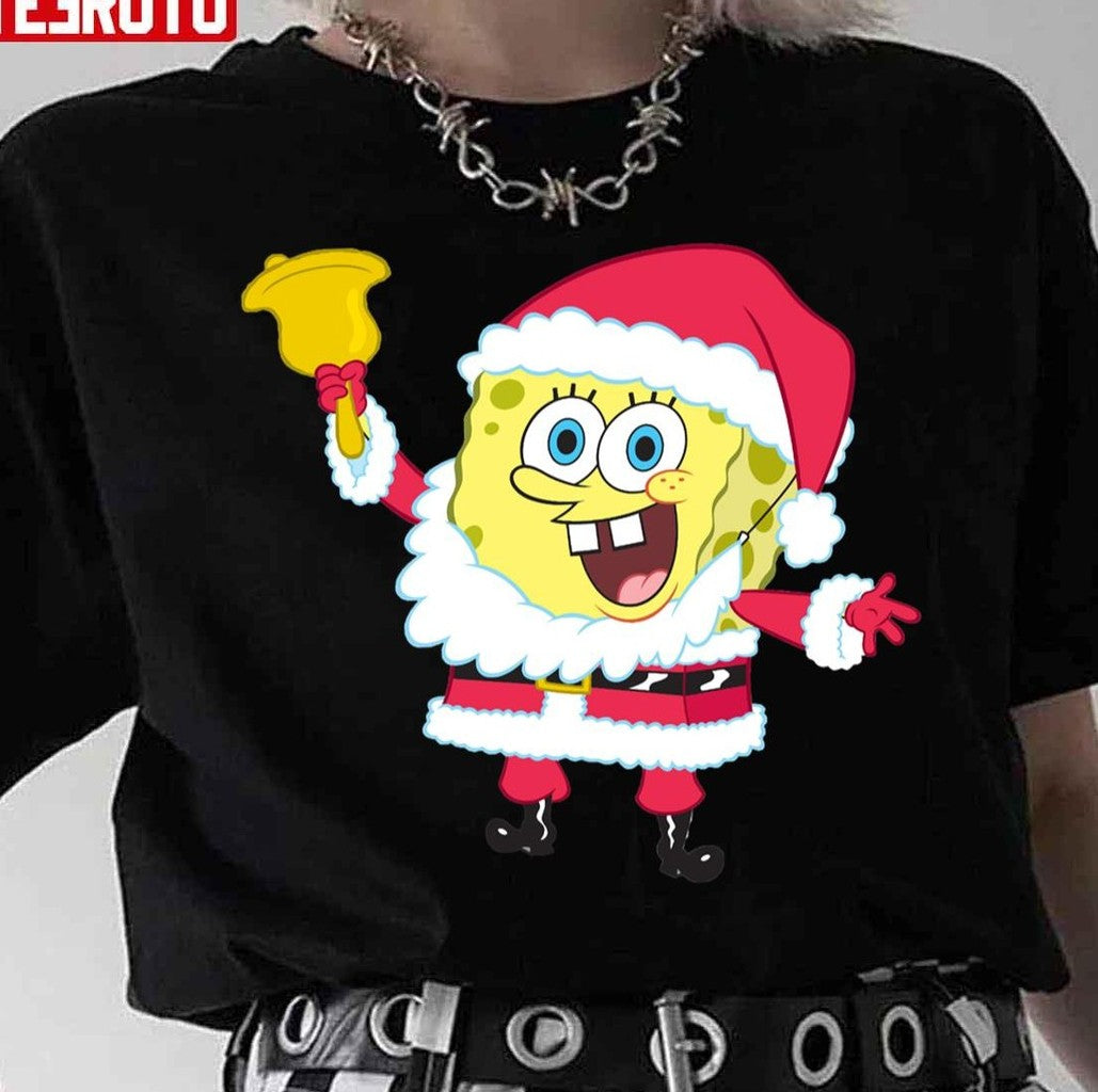 Spongebob As Santa For Christmas Halloween Unisex T-Shirt