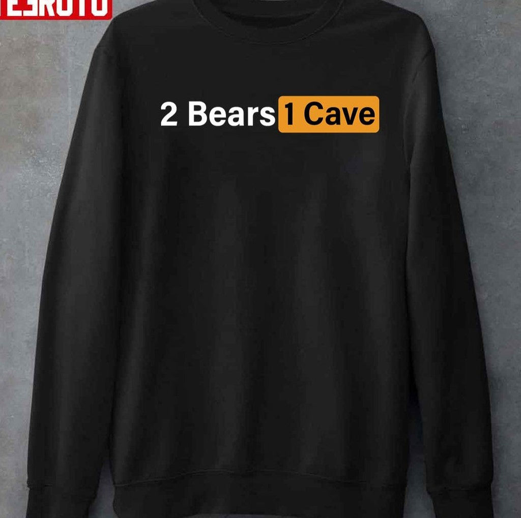 Pornhub Logo X 2 Bears 1 Cave Unisex T-shirt