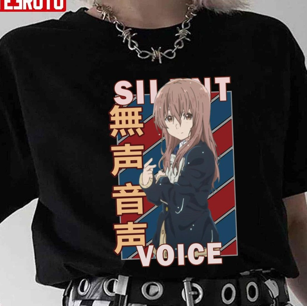 Shouko Nishimiya Shouko Nishimiya A Silent Voice Eiga Koe No Katachi Retro Anime Design Unisex T-shirt