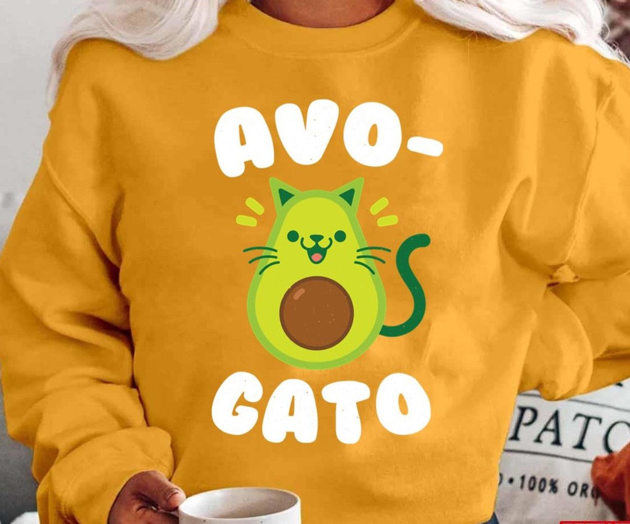 Avogato Avocado Cinco De Mayo Cat Unisex T-Shirt