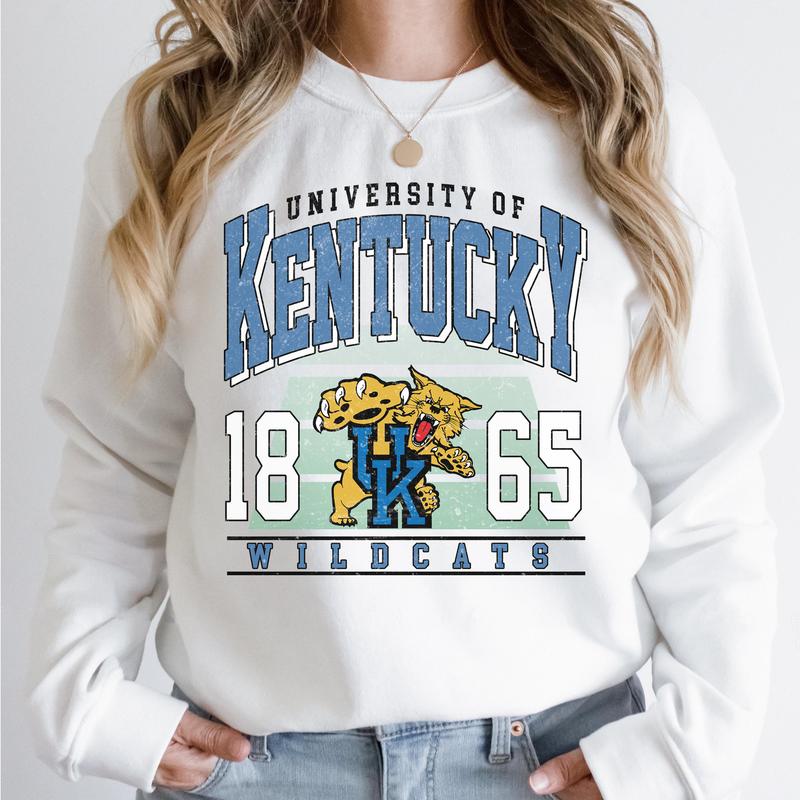 Kentucky Wildcats Vintage College NCAA Sweatshirt, Vintage Football Sweatshirt NCAA, Classic Sport Sweatshirt, Gifts For Football Fan Sport