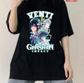 Retro Bootleg 90s Venti Genshin Impact Graphic Unisex T-Shirt