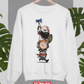Run Boy Funny Fanart Chibi God Of War Kratos Unisex Sweatshirt