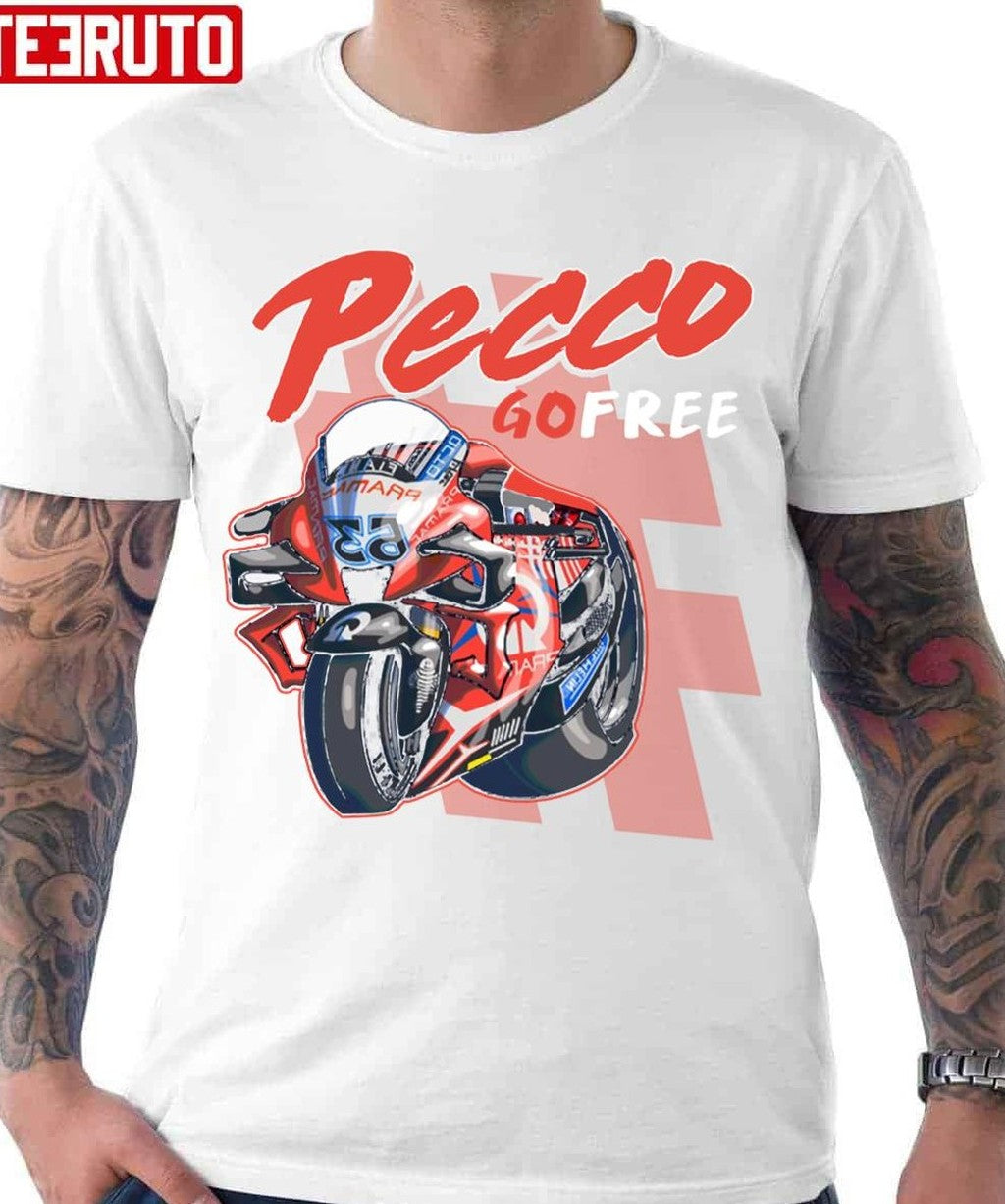 Pecco 63 Go Free Motorsport Design Francesco Bagnaia Unisex Hoodie
