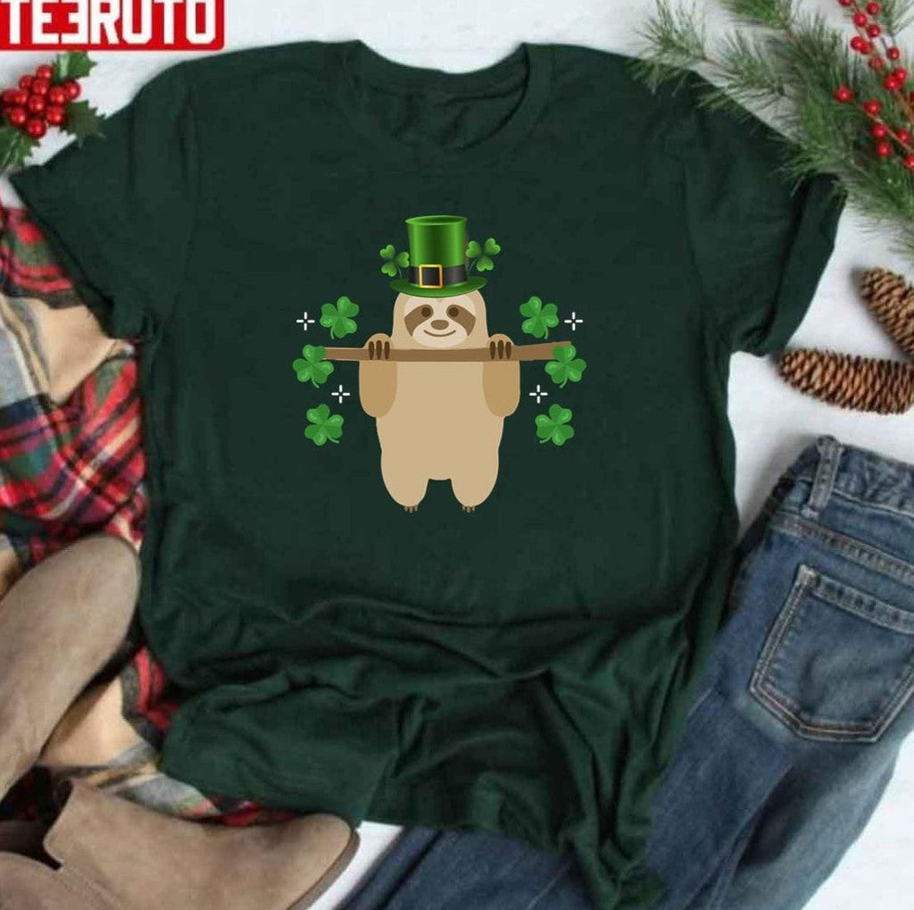 Sloth St Patricks Day Shamrock Unisex Sweatshirt