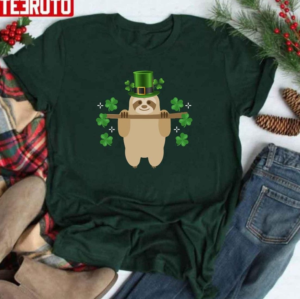 Sloth St Patricks Day Shamrock Unisex Sweatshirt