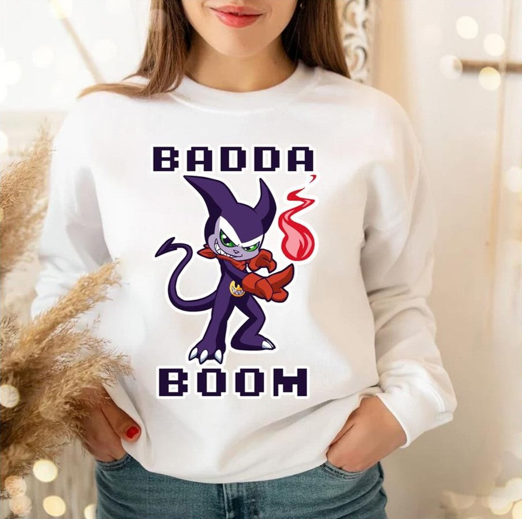 Badda Boom Fire Digimon Unisex Sweatshirt