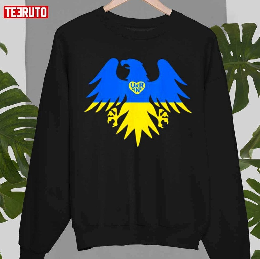 Best I Stand With Ukraine Support Ukraine Eagle Ukrainian Flag Unisex T-Shirt