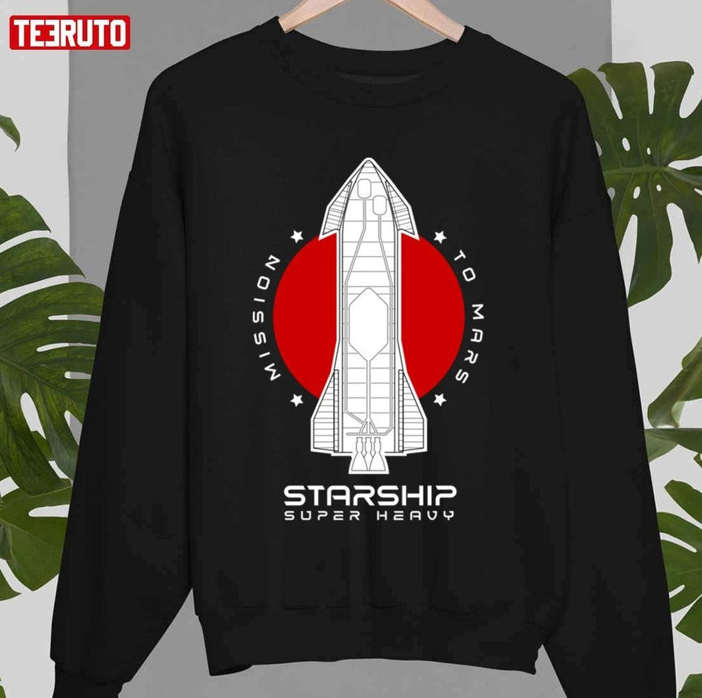 Starship Sn24 Mission To Mars Space Rocket Launch Unisex T-shirt