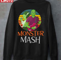Monster Mash Frankenstein And Bride Rock Band Halloween Unisex Sweatshirt
