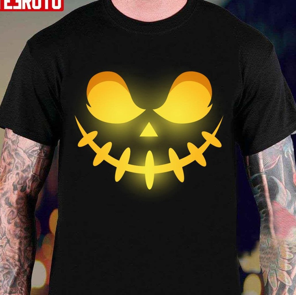 Pumpkin Faces A Scare Pumpkin Face Halloween Unisex T-Shirt