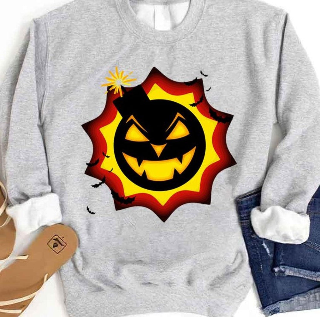 Serious Sam Halloween Pumpkin Bomb Logo Unisex Sweatshirt