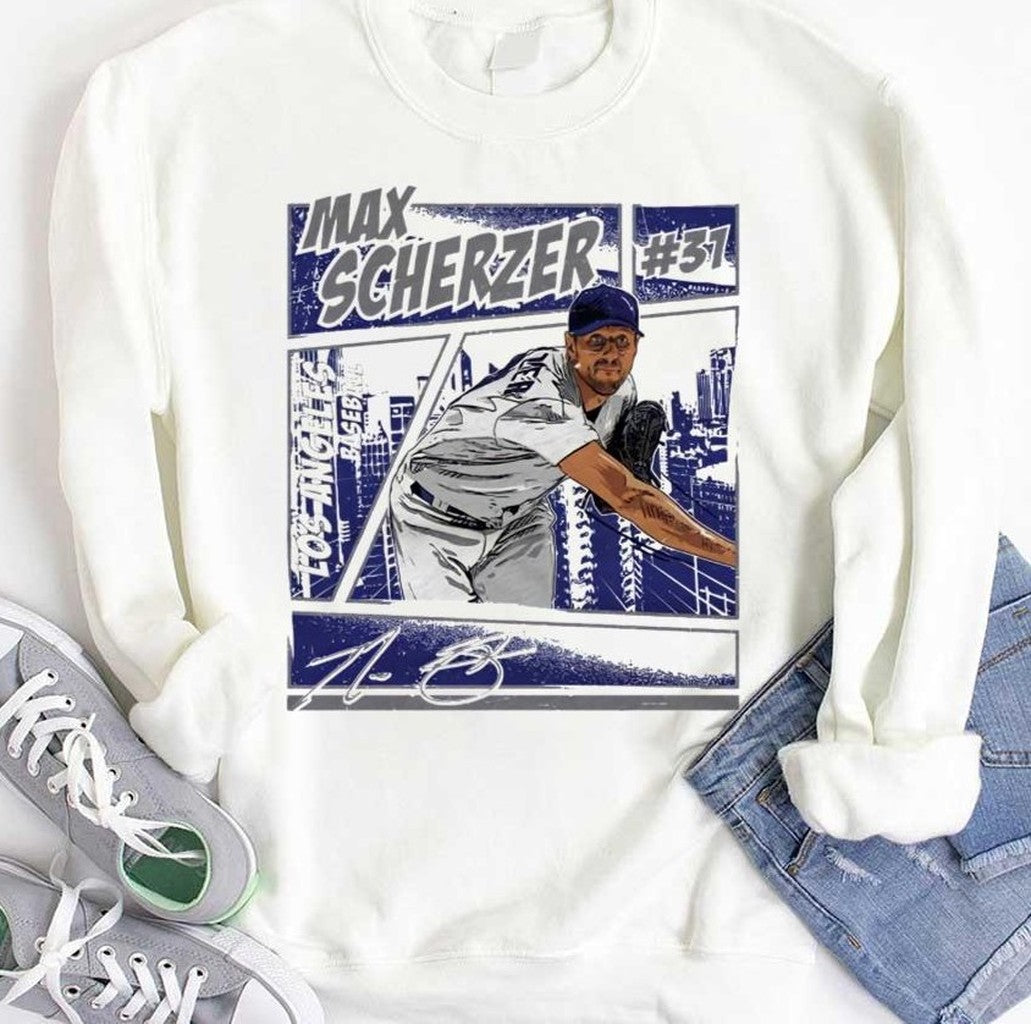Signature Design Max Scherzer Retro Baseball Unisex Hoodie