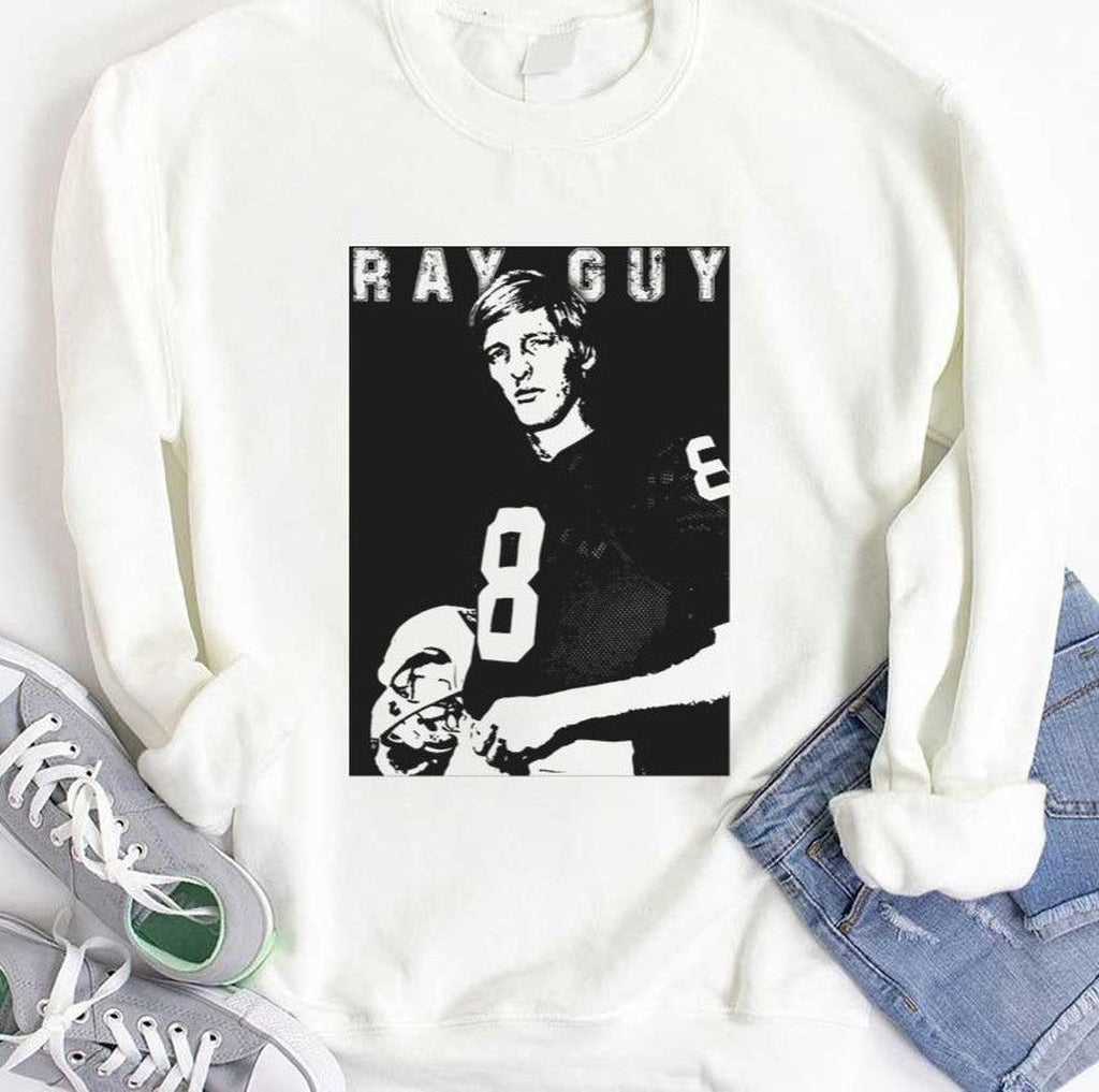 Number 8 Ray Guy Retro Style Unisex Hoodie
