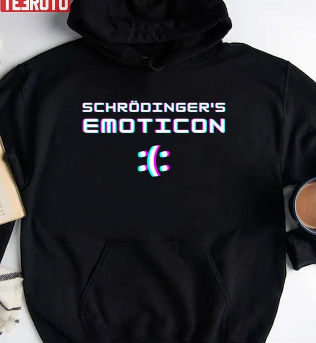 Schrödinger's Emoji Smiley Glitch Unisex T-Shirt