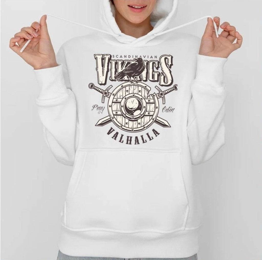 Shields And Sword Design Viking Valhalla Unisex Hoodie