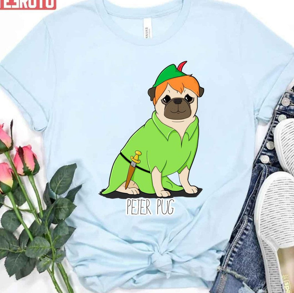 Peter Pug Cute Dog Peter Pan Unisex T-Shirt