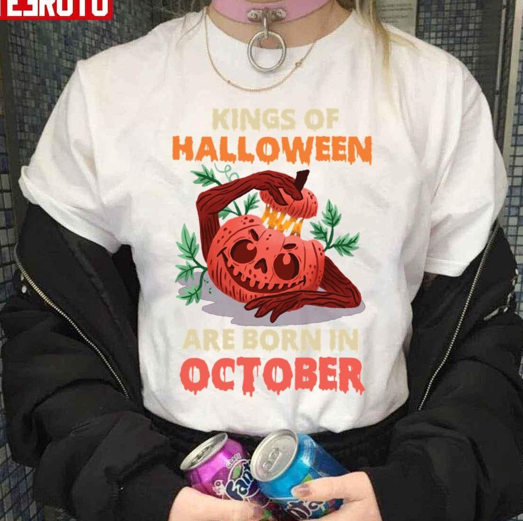 Scary Pumkin Kings Of Halloween Are Born In October Unisex Sweatshirt