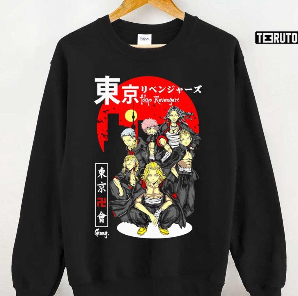 Anime Red Sun Japanese Tokyo Revenger Toman Unisex T-Shirt