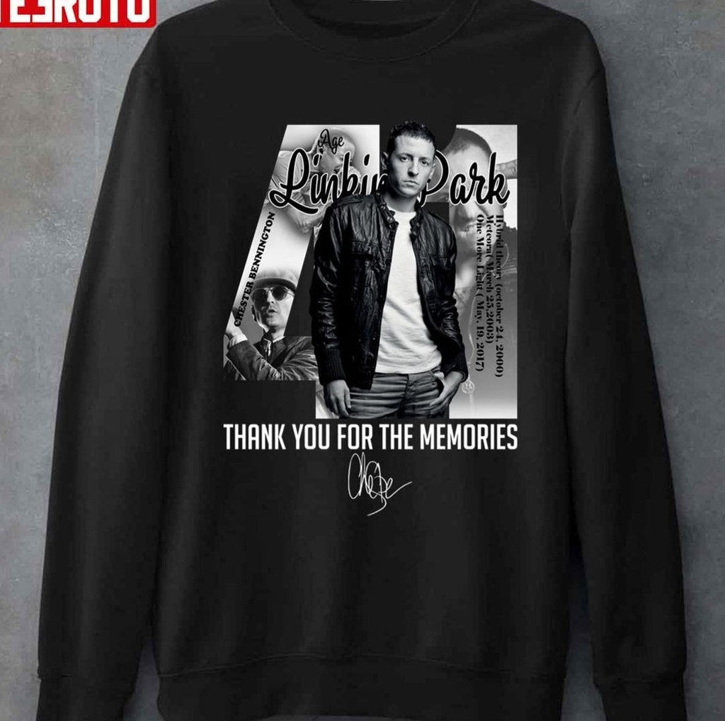 44 Age Chester Bennington R.I.P Thank You For The Memories Unisex T-Shirt