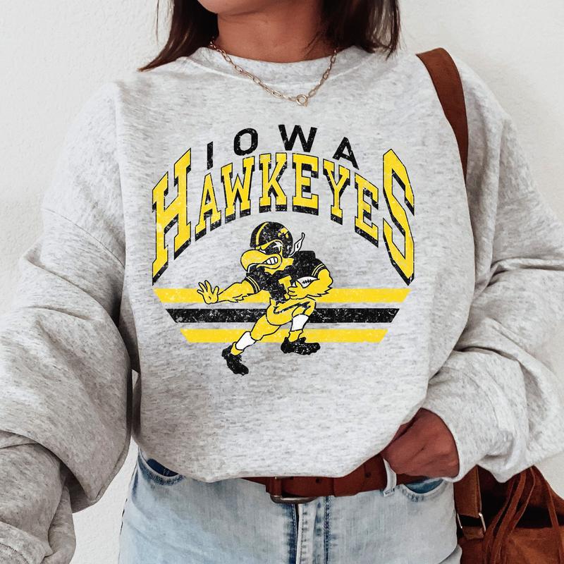 Iowa Hawkeyes Vintage Football NCAA Sweatshirt, Vintage Sweatshirt NCAA, Classic Sport Sweatshirt, Gifts For Football Fan Sport