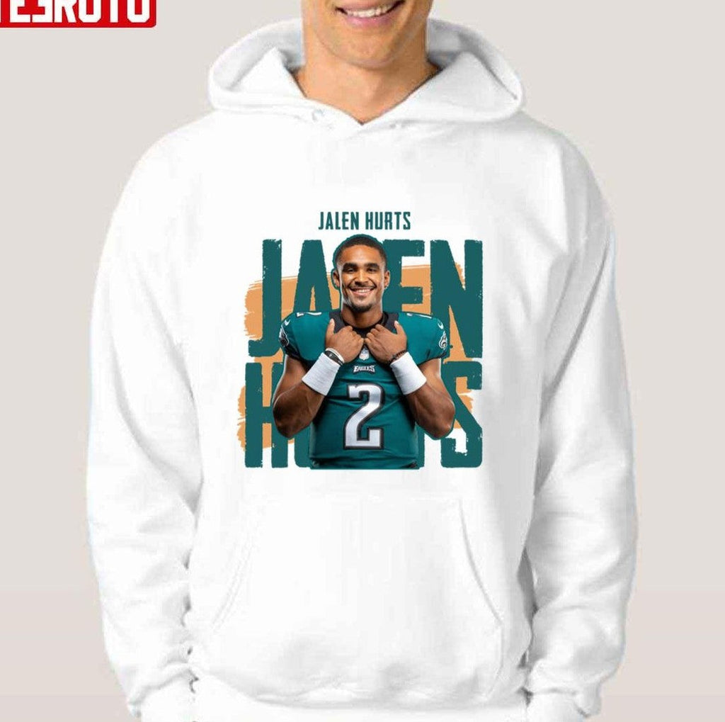 MVP Jalen Hurts Green Text Unisex Hoodie