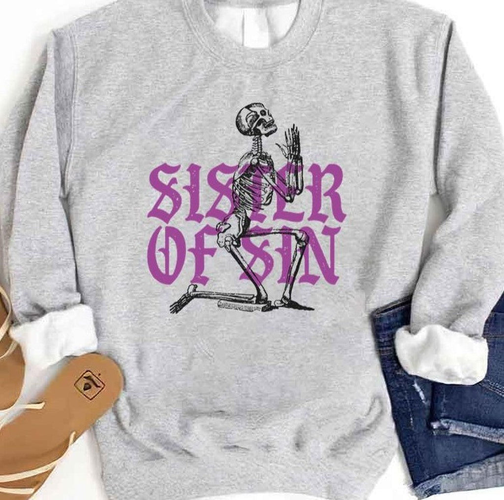 Sister Of Sin Skull Unisex T-Shirt