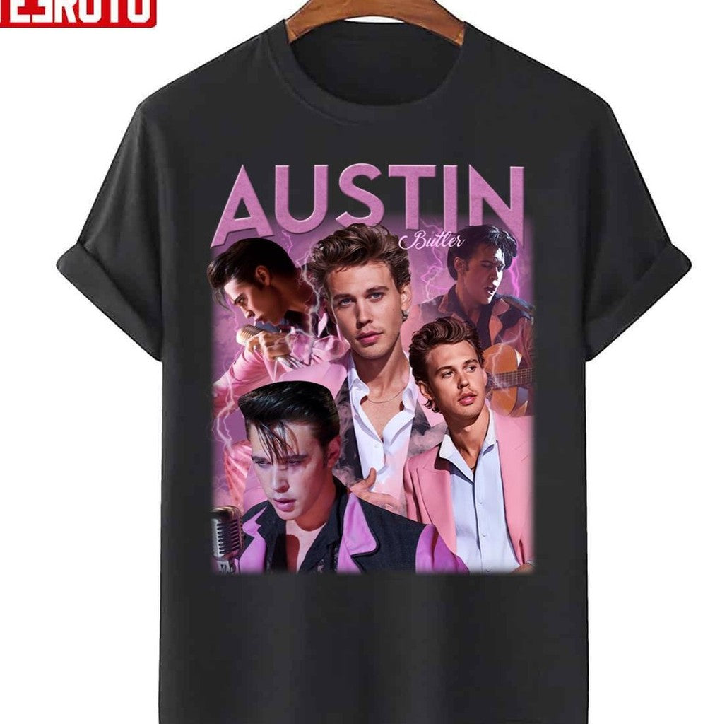 Pink Design Austin Butler 90s Portrait Unisex T-Shirt