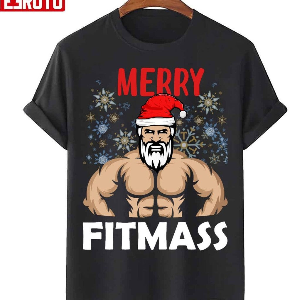 Santa Claus Gym Christmas Gym Xmas Unisex T-Shirt
